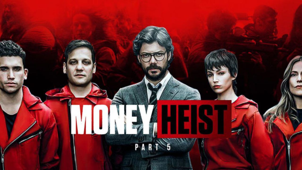 Scene from Money Heist, an action series for upper intermediate English learners