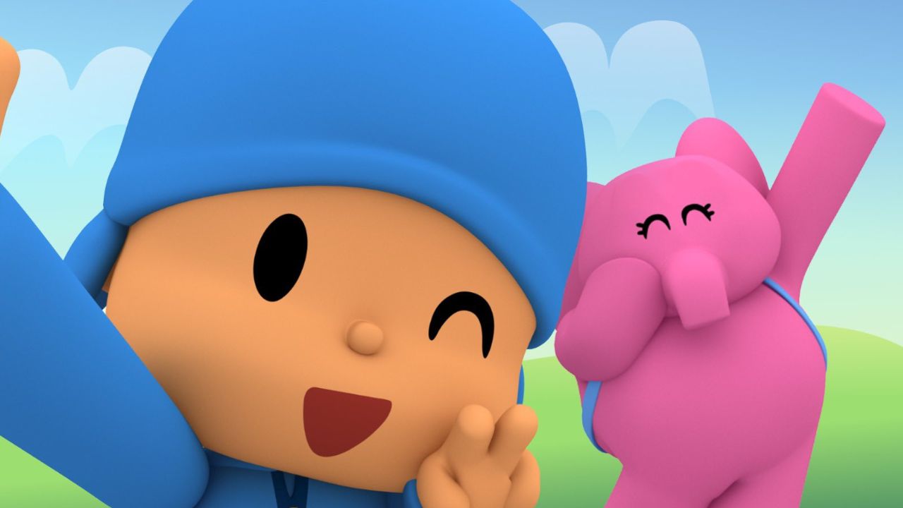 Scene from Pocoyo, an animated series for beginner English learners